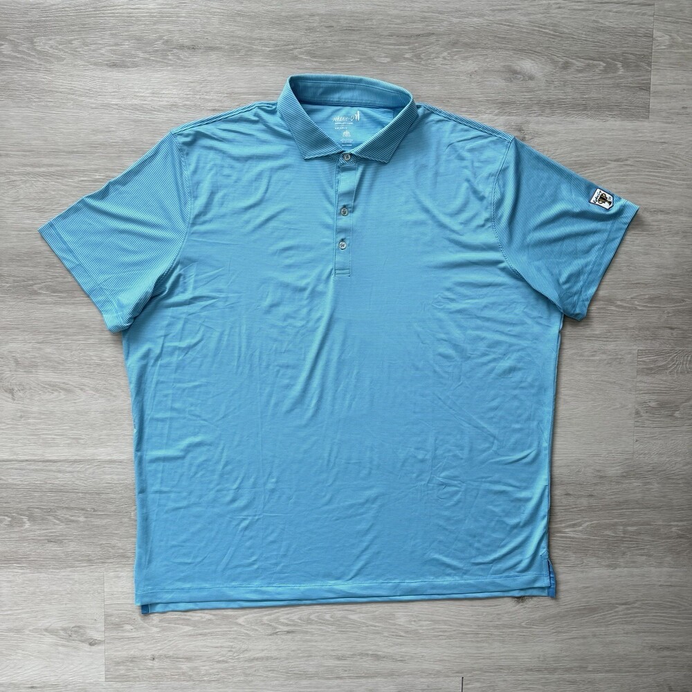 Johnnie-O Performance Polo Shirt 2025 RYDER CUP Blue Striped Golf Men's Size XXL